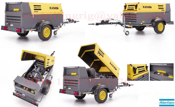 Λαδωμένος αεροσυμπιεστής βιδών Copco ατλάντων ύφους για τη διάτρηση φρεατίων νερού βαθιών τρυπών